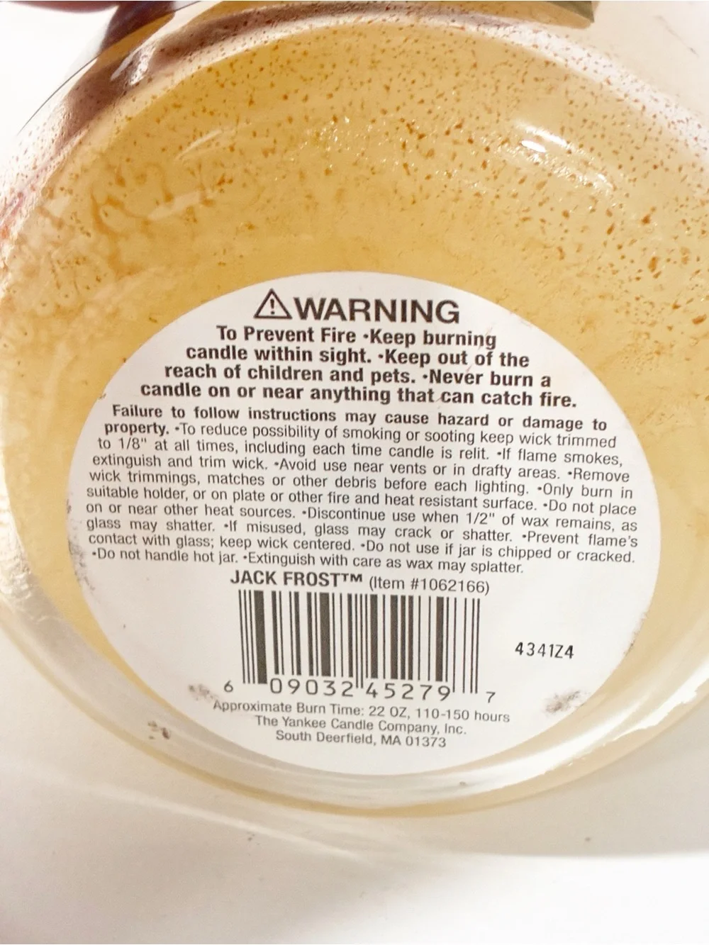 Yankee Candle Jack Frost Returning Favorite Snowman Label Lg Jar Candle 22 Oz